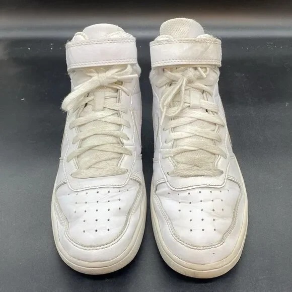 Nike Court Borough Mid 2 Triple White Youth Shoes CD7782-100 GS Size 7Y - Picture 3 of 8